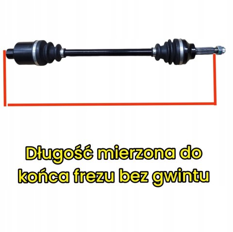 KOMPLETNA PÓŁOŚ NAPĘDOWA PRAWA Z ABS AIXAM ELEKTRYKI PO 2010r 680mm