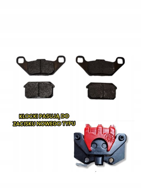 KLOCKI HAMULCOWE TYŁ LIGIER JS50 JS60 MICROCAR MGO 6 CHATENET CH26 CH46